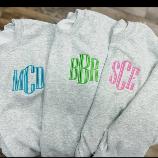 Custom Initial Sweatshirts