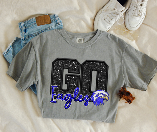 Go Eagles Faux Glitter